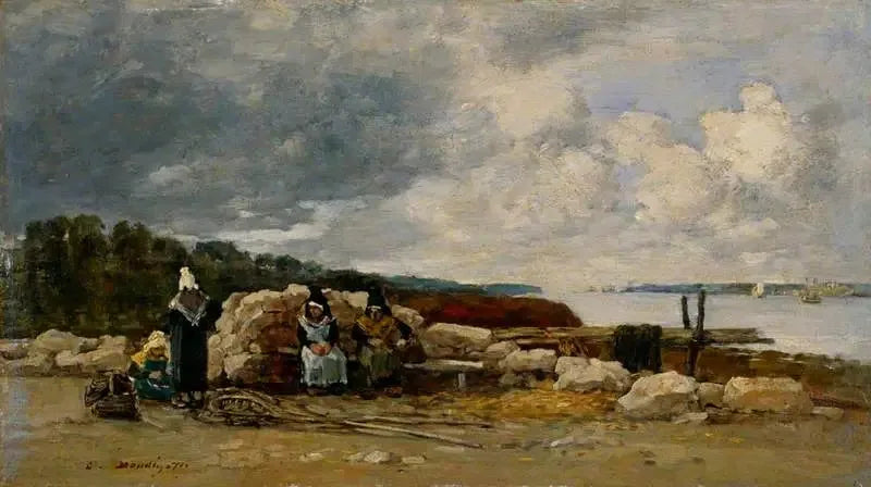 Plougastel : Pêcheuses de crevettes - Eugène Boudin