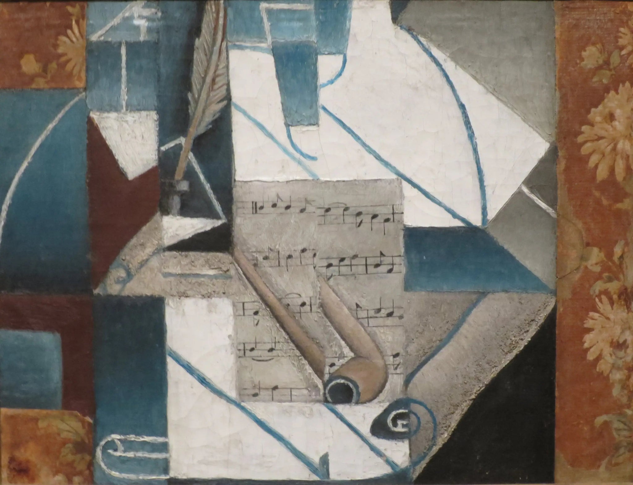 Plume et pipe - Juan Gris image 1 tableau peint à l’huile sur toile