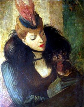 Plume rouge - Giovanni Boldini image 1 tableau peint à l’huile sur toile