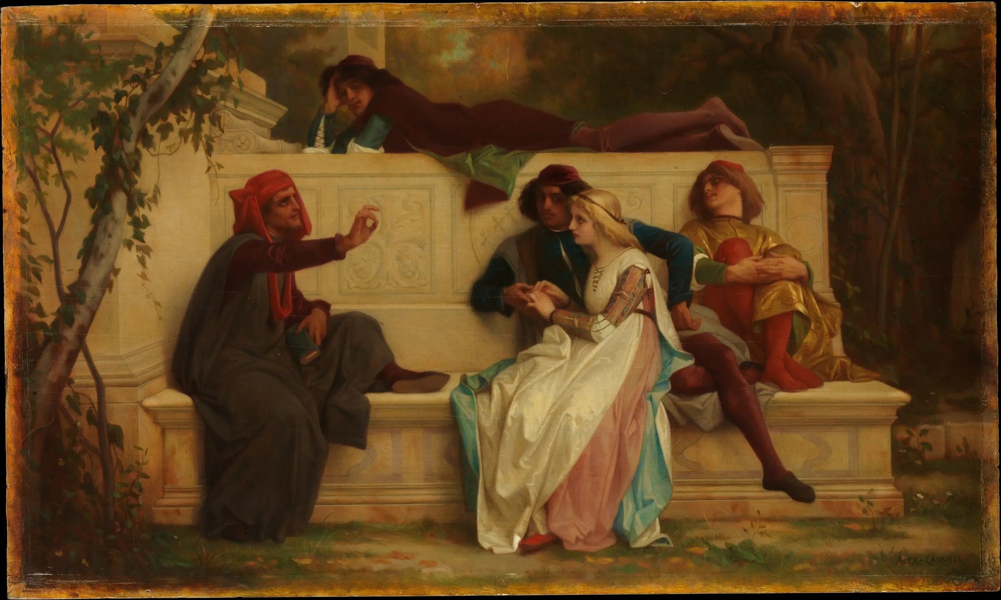 poète florentin - Alexandre Cabanel image 1 reproduction d’œuvre d’art à l’huile