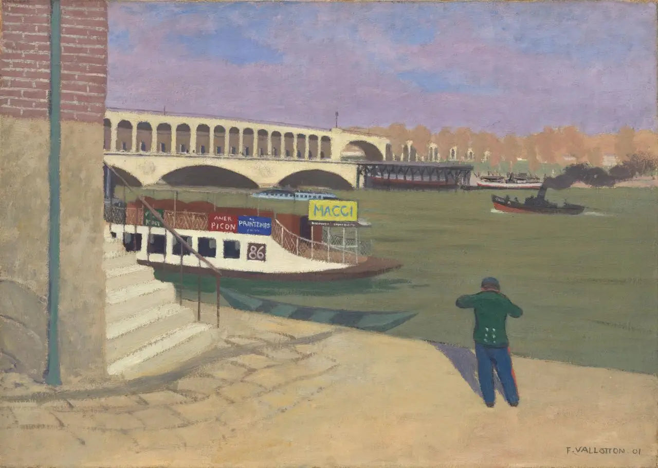 Point du Jour, quais de Seine - Félix Vallotton image 1 reproduction artisanale de tableau