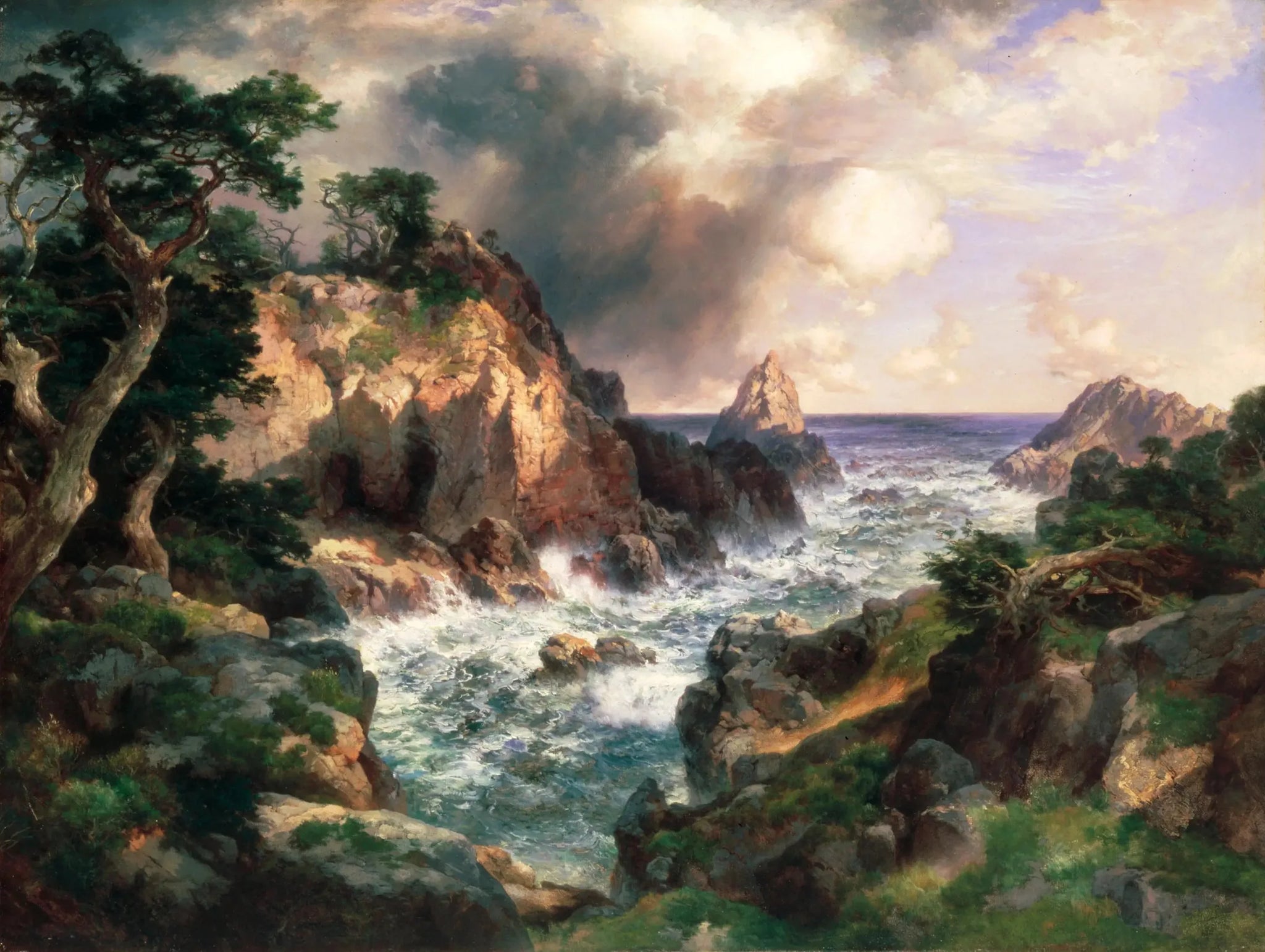 Point Lobos, Monterey, Californie - Thomas Moran image 1 tableau peint à l’huile sur toile