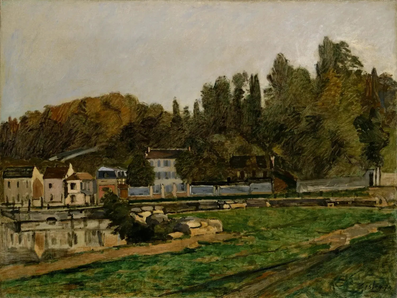 Points d'eau à Marly - Alfred Sisley image 1 tableau peint à l’huile sur toile