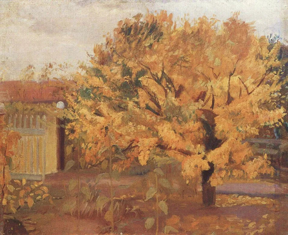 Poirier dans le jardin de devant - Anna Ancher image 1 copie de tableau peinte à la main