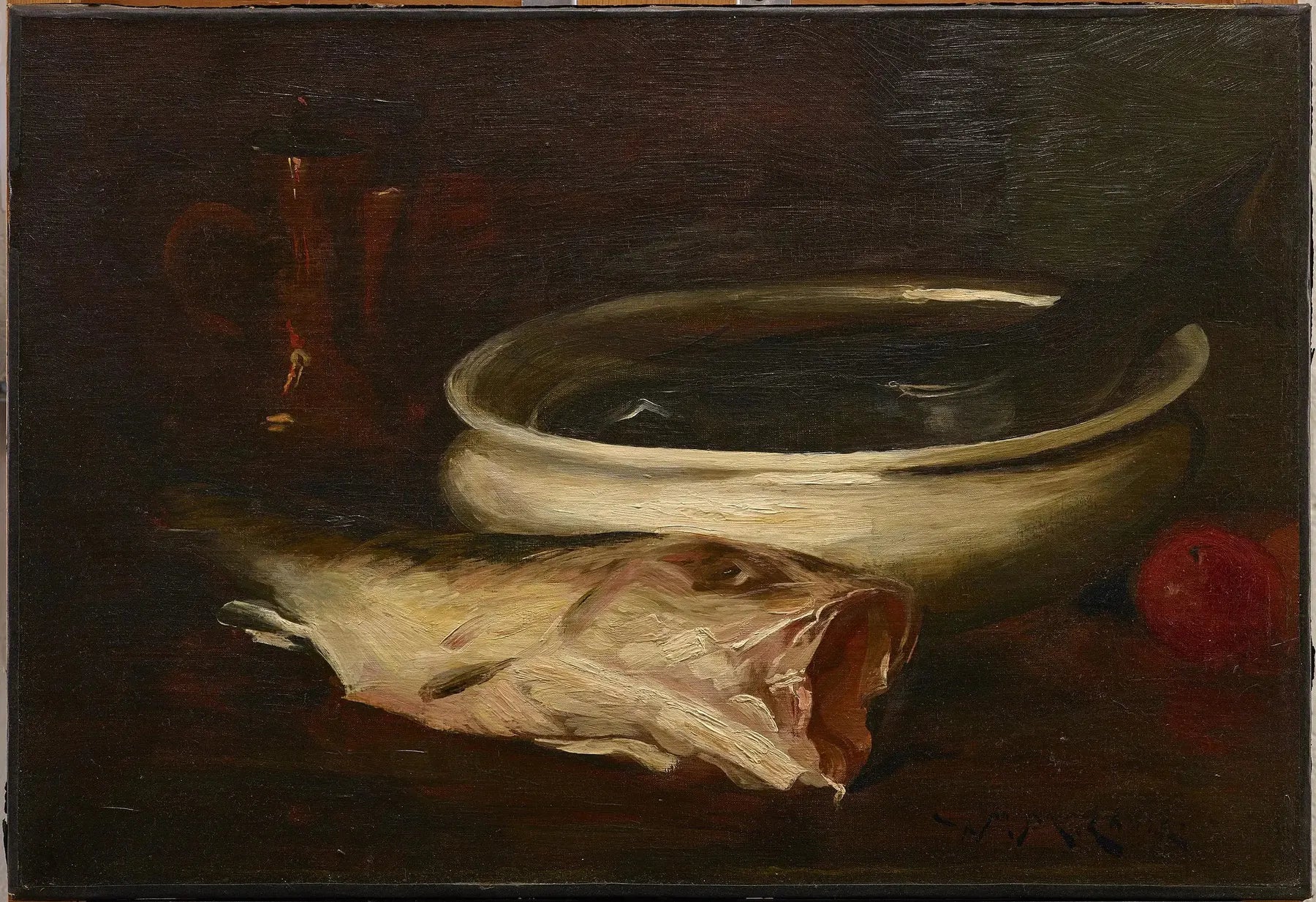Poisson et nature morte - William Merritt Chase image 1 reproduction artisanale de tableau
