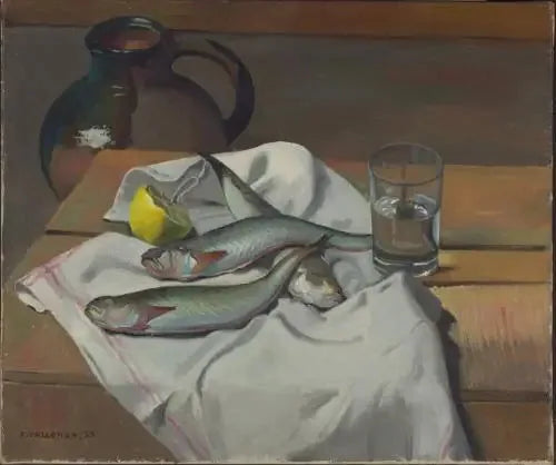 Poissons et citron - Félix Vallotton image 1 reproduction réalisée par Alpha Reproduction