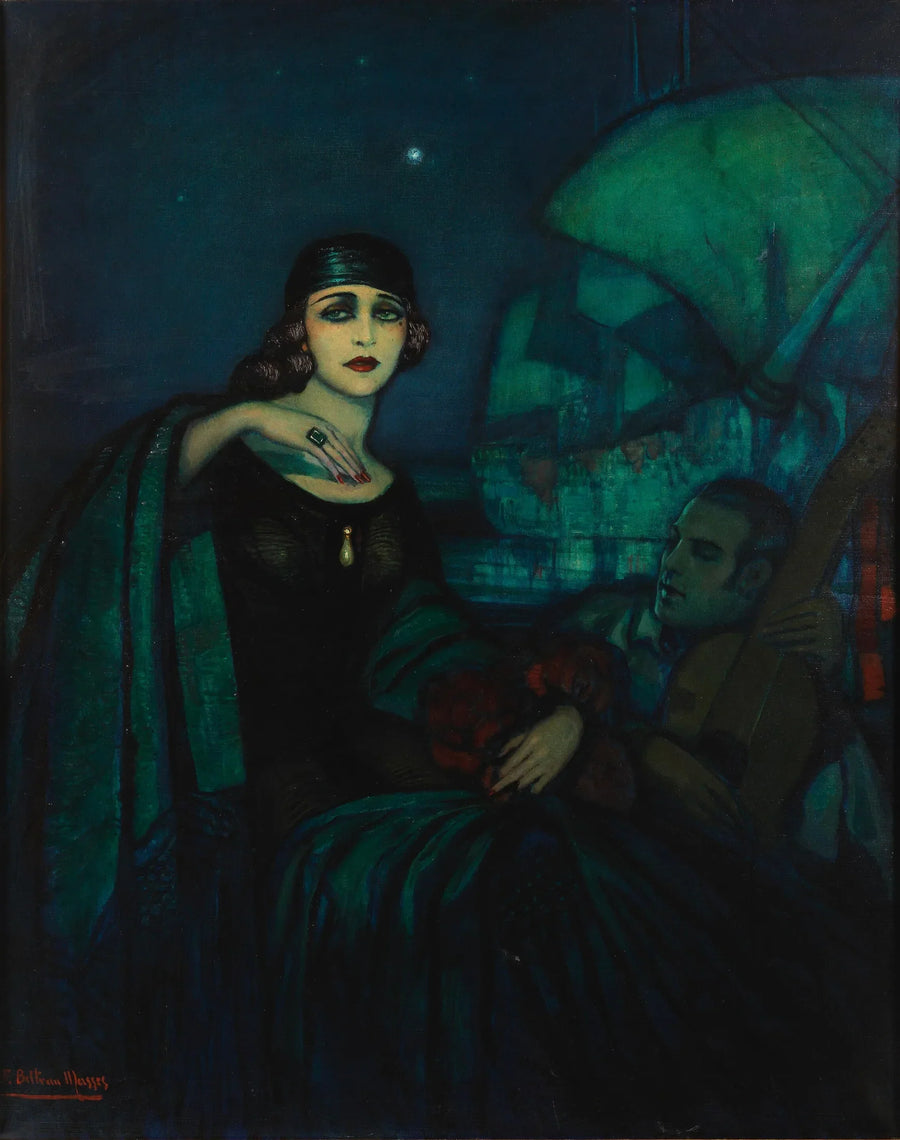Pola Negri et Rudolph Valentino - Federico Beltrán Masses image 1 copie peinte à la main à l’huile