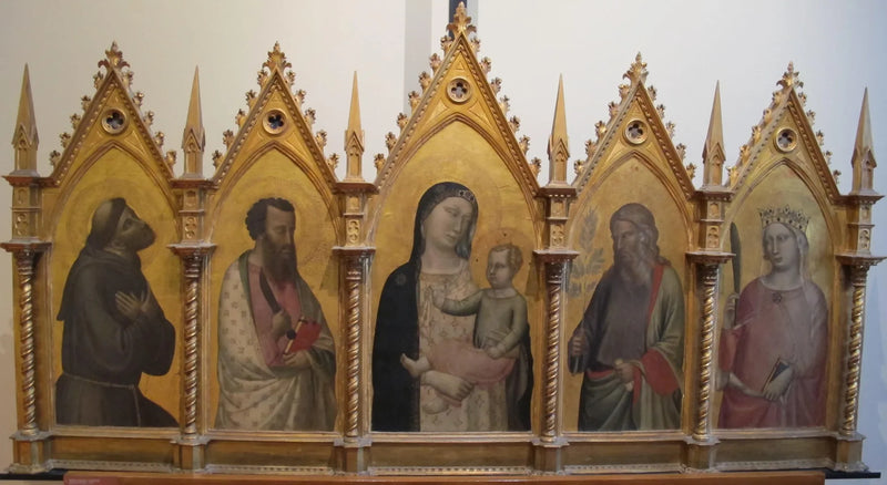 Polyptyque de la Vierge et de quatre saints - Bernardo Daddi