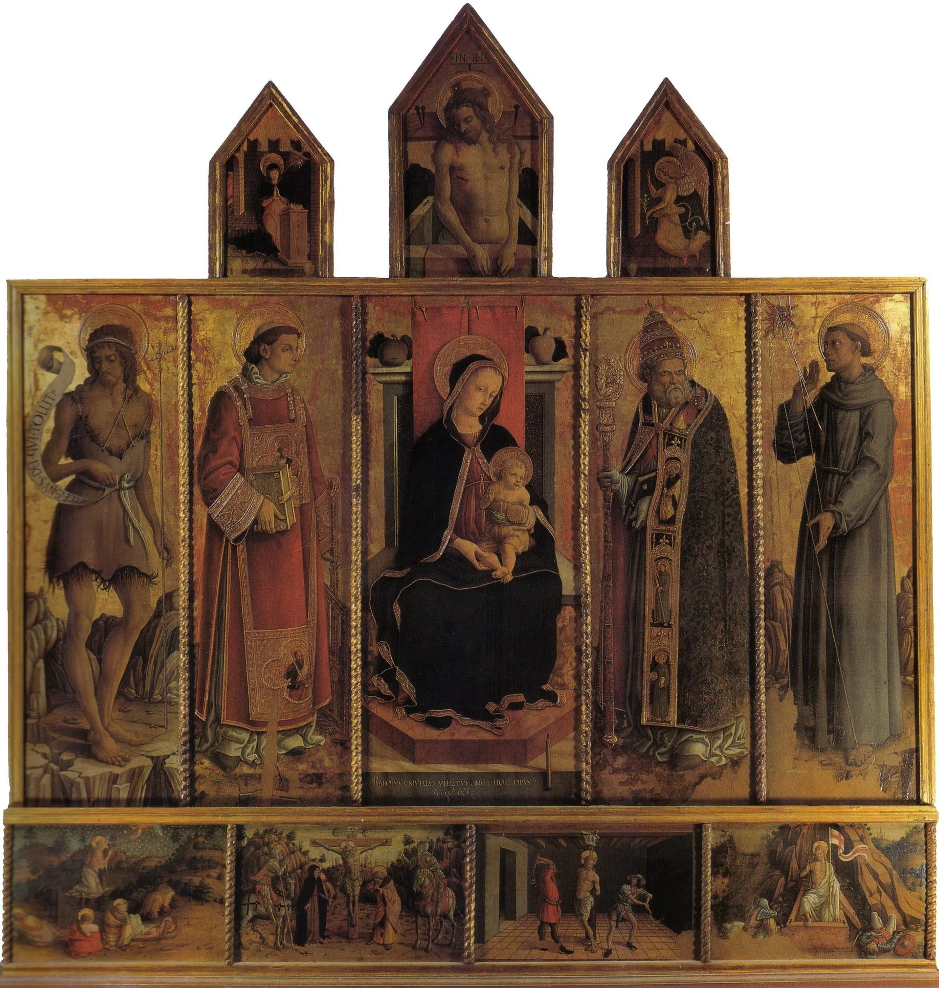 Polyptyque de Massa Fermana - Carlo Crivelli image 1 copie peinte à la main à l’huile