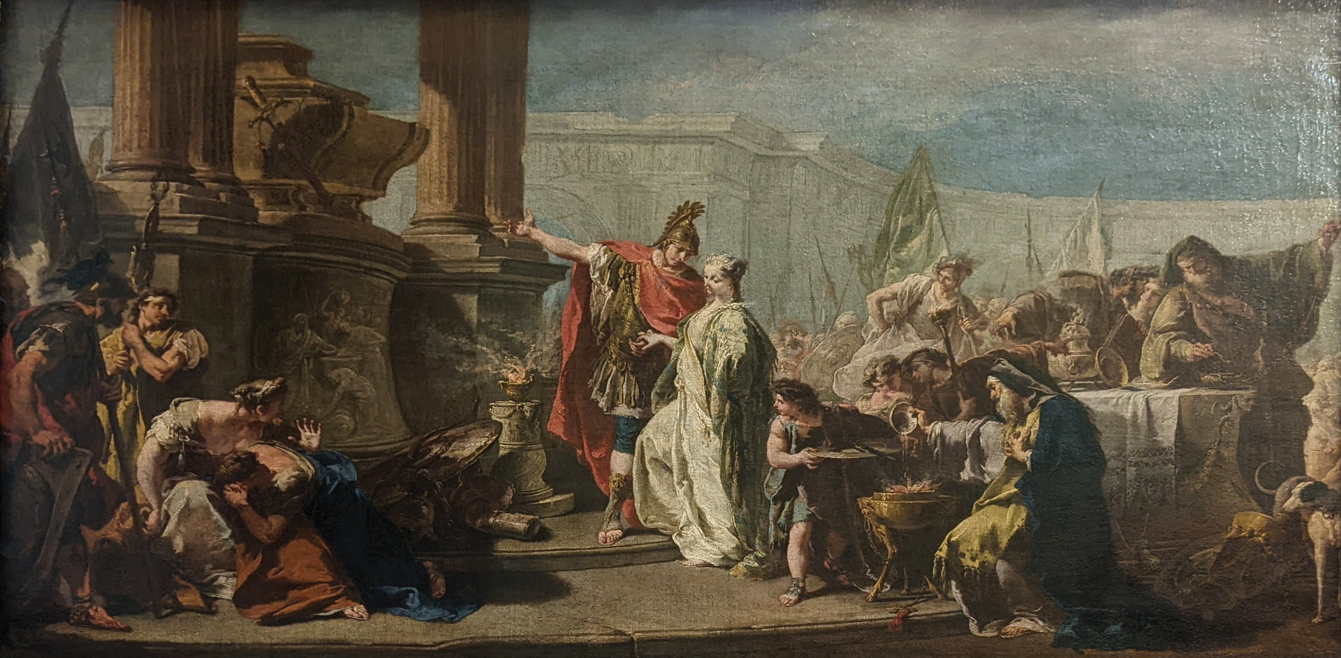 Polyxène devant le tombeau d'Achille - Giovanni Battista Pittoni image 1 tableau peint à l’huile sur toile