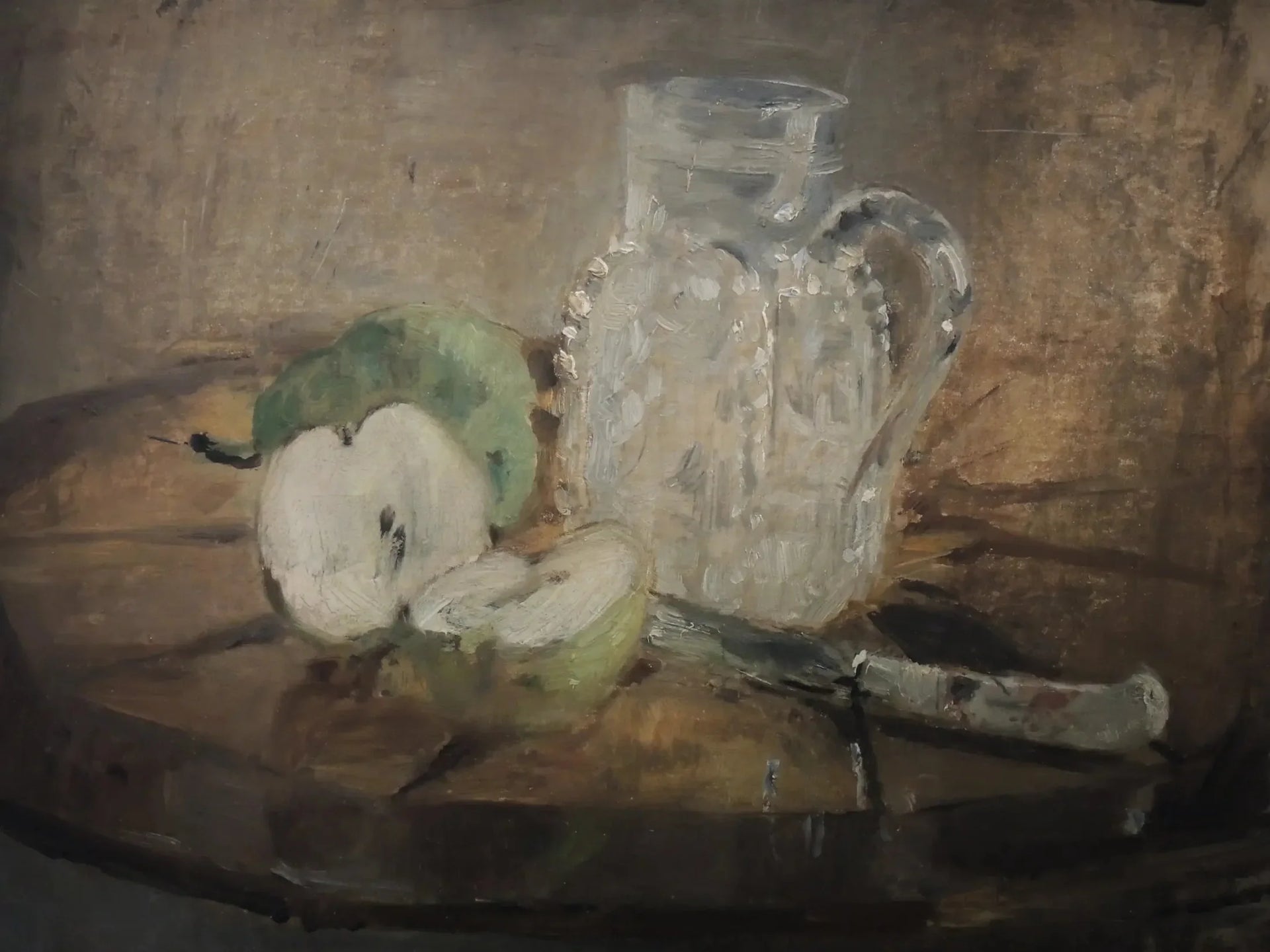 Pomme coupée et pichet - Berthe Morisot image 1 reproduction réalisée par Alpha Reproduction