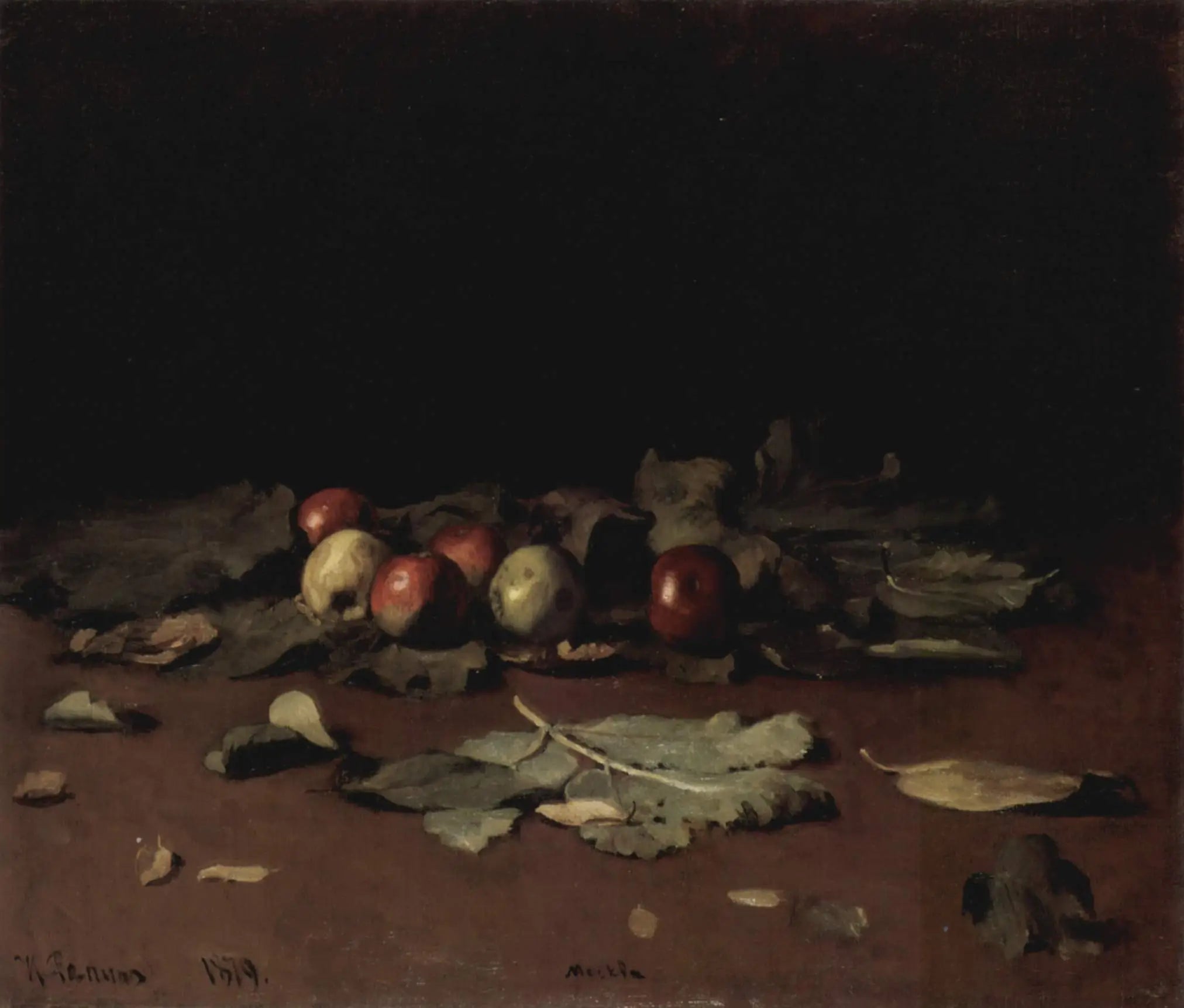 Pommes et feuilles - Ilya Repin image 1 tableau peint à l’huile sur toile