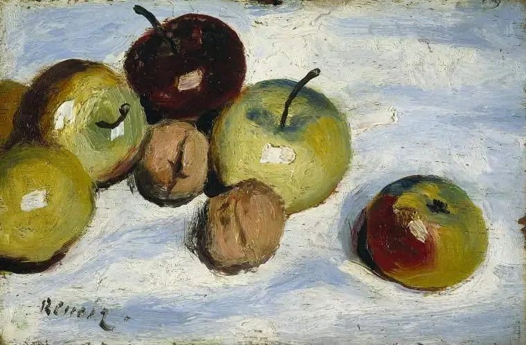 Pommes et noix - Pierre-Auguste Renoir image 1 reproduction artisanale de tableau