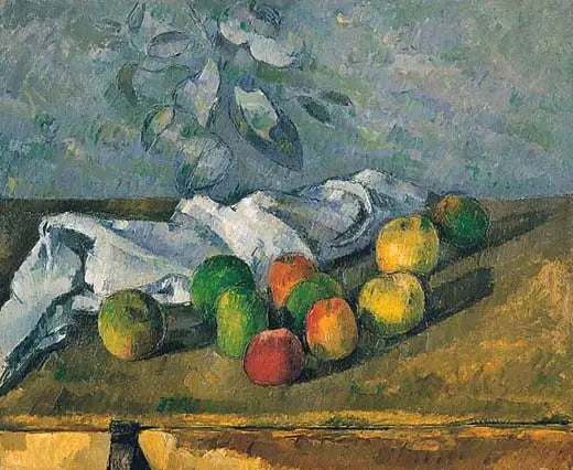 Pommes et serviette - Paul Cézanne image 1 reproduction de peinture à l’huile