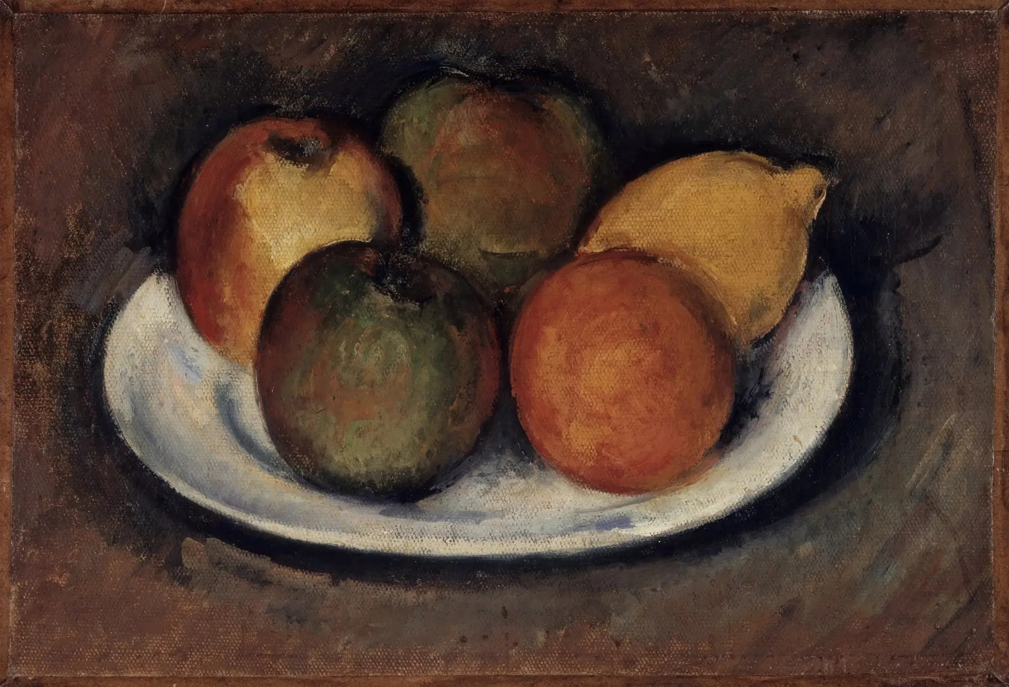 Pommes, orange et citron - Paul Cézanne image 1 reproduction artisanale de tableau