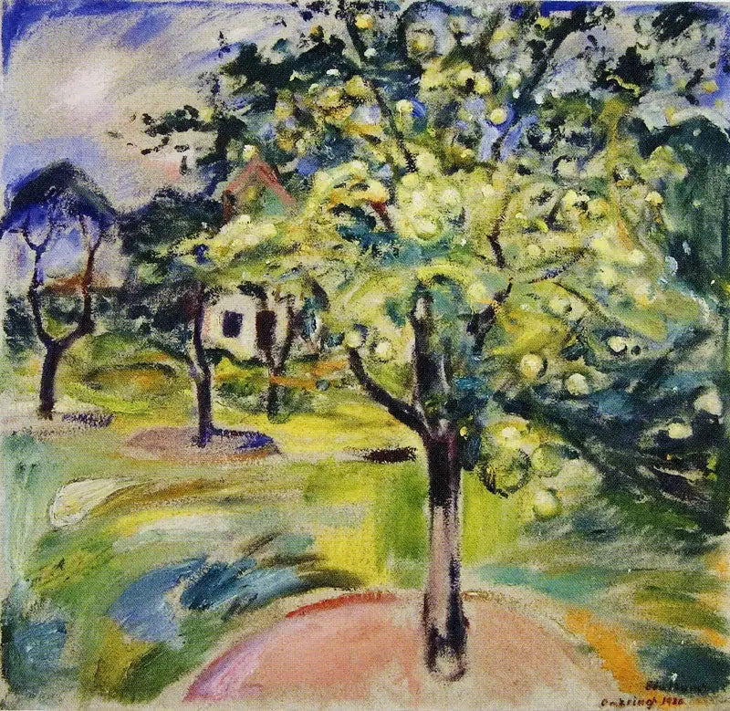Pommier dans le jardin à Ekely - Edvard Munch image 1 reproduction de peinture à l’huile