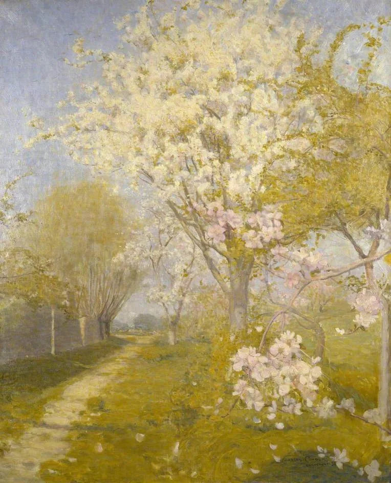 Pommiers en fleurs à Dennemont - Charles Conder