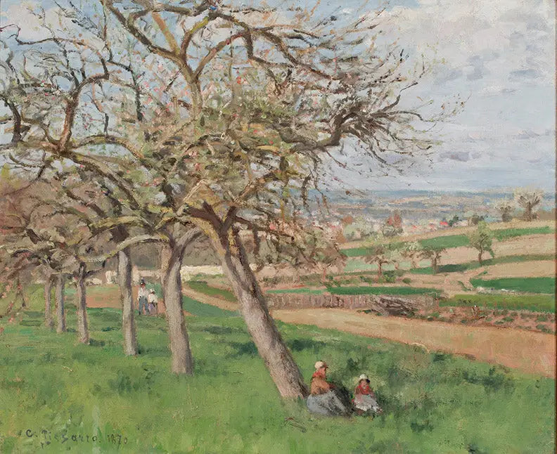 Pommiers en fleurs - Camille Pissarro image 1 copie de tableau peinte à la main