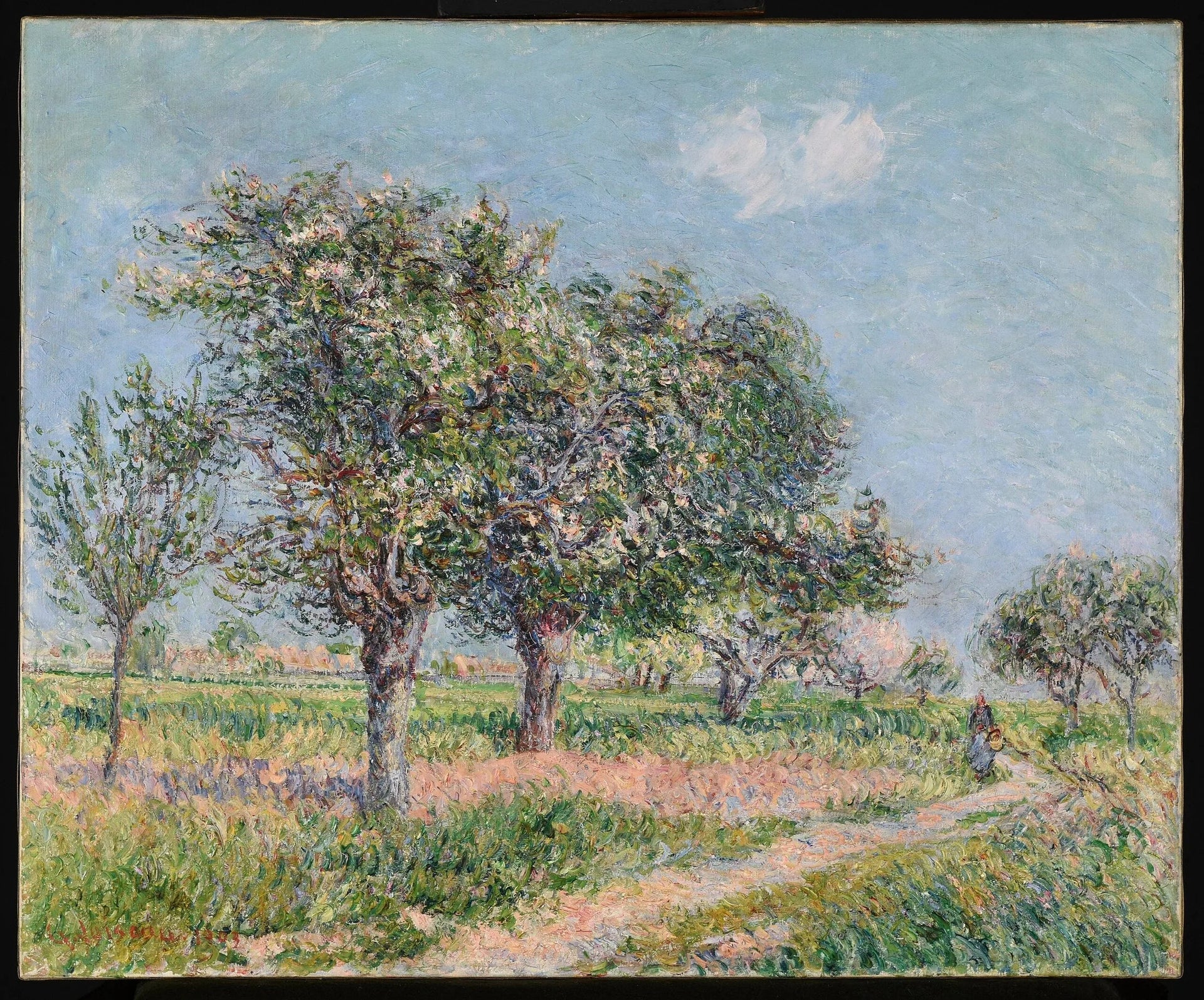Pommiers en fleurs en Normandie - Gustave Loiseau image 1 reproduction d’œuvre d’art à l’huile