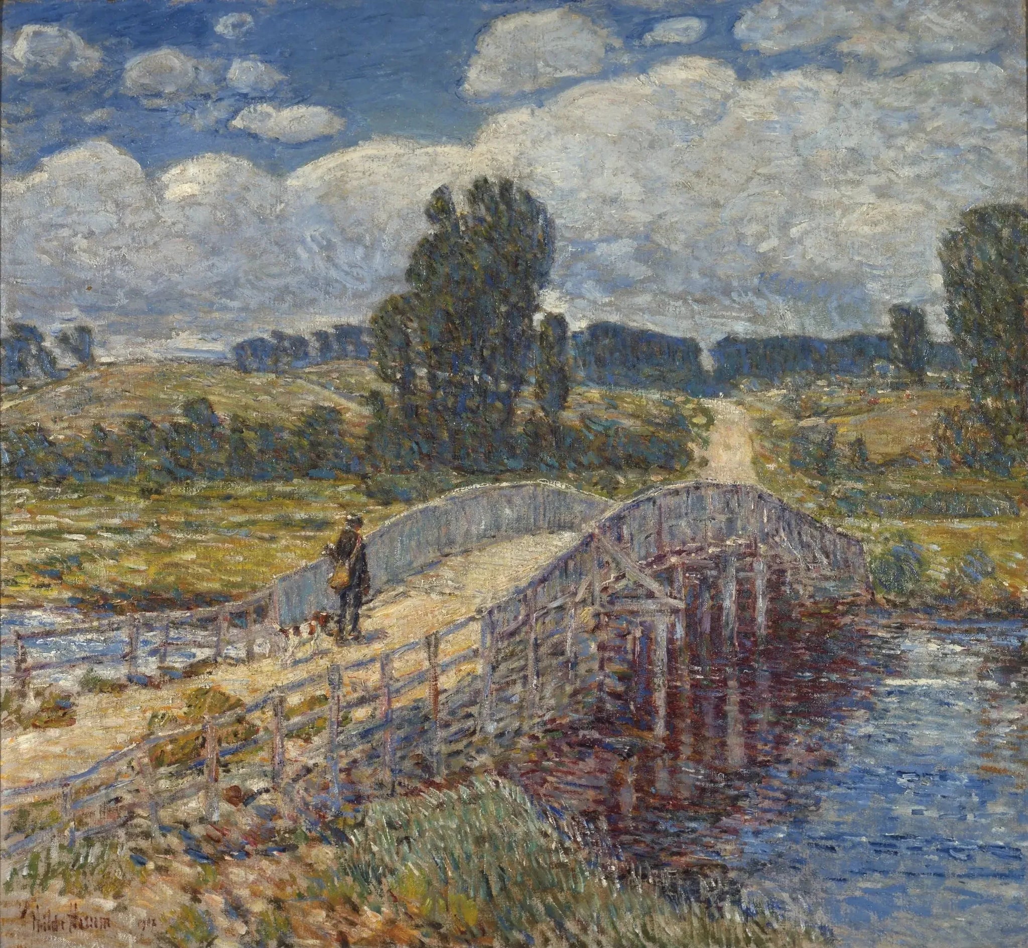 Pont à Old Lyme - Childe Hassam image 1 reproduction de peinture à l’huile