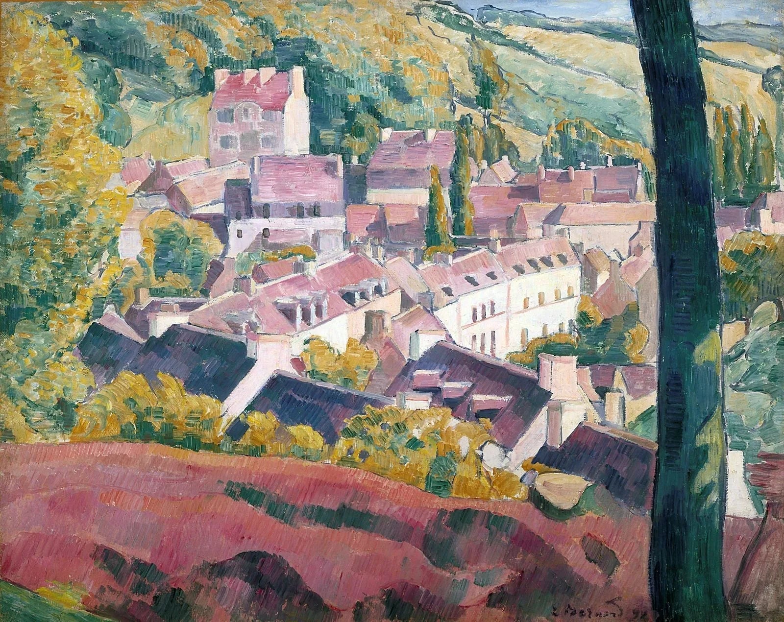 Pont-Aven vu depuis le Bois d'Amour - Émile Bernard image 1 reproduction de peinture à l’huile