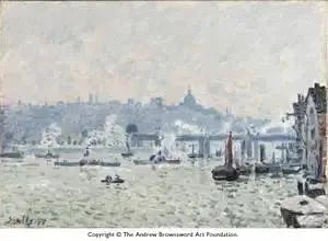 Pont de Charing Cross - Alfred Sisley image 1 reproduction d’œuvre d’art à l’huile