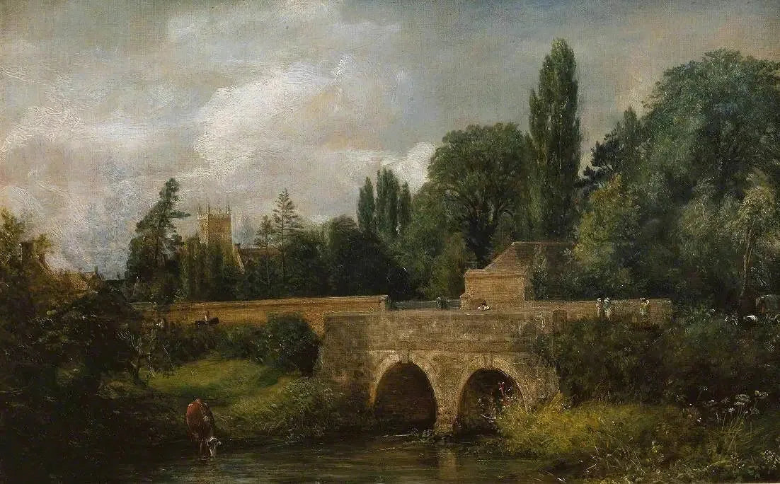 Pont de Gillingham, Dorset - John Constable image 1 reproduction de peinture à l’huile