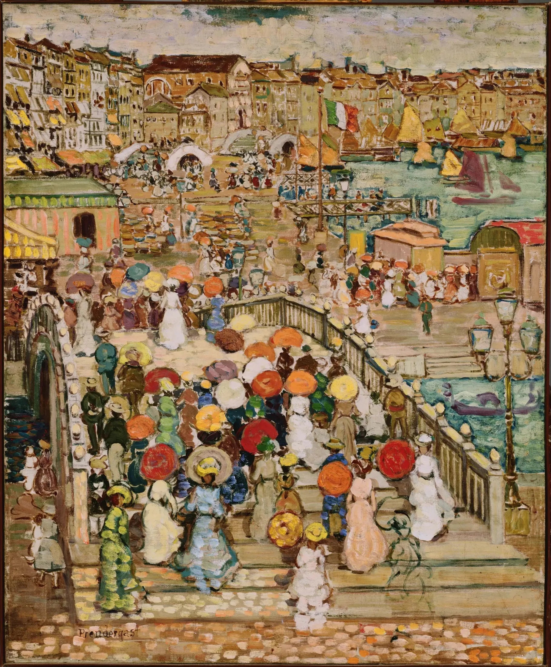 Pont de la Paglia - Maurice Prendergast image 1 copie peinte à la main à l’huile