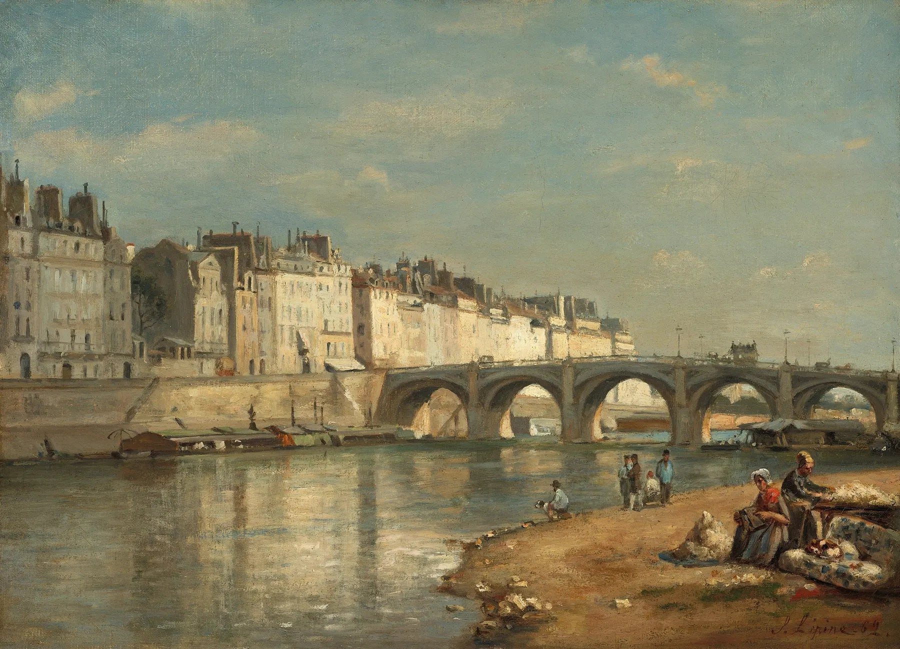 Pont de la Tournelle, Paris - Stanislas Lépine image 1 copie peinte à la main à l’huile