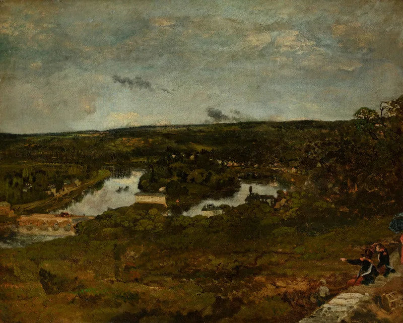 Pont de pierre près de Meudon - Théodore Rousseau image 1 copie peinte à la main à l’huile