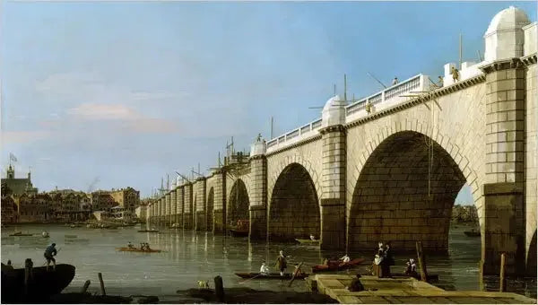 Pont de Westminster en construction depuis la culée sud-est - Canaletto