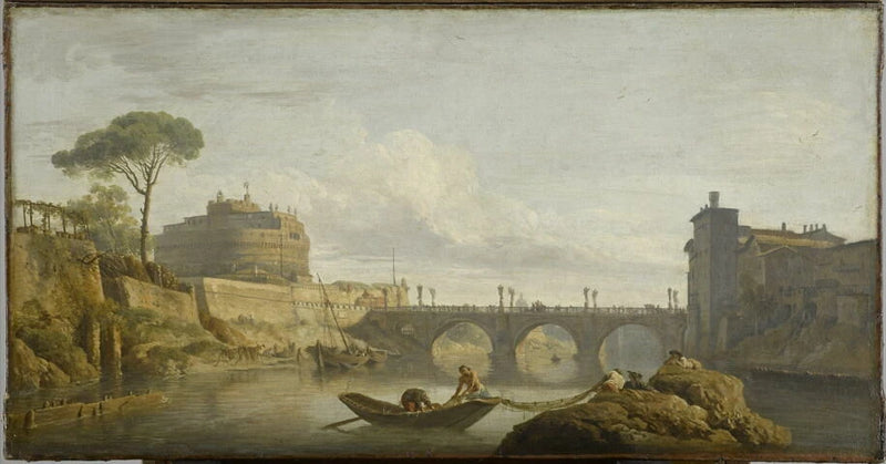 Le Pont et le château Saint-Ange à Rome - Claude-Joseph Vernet