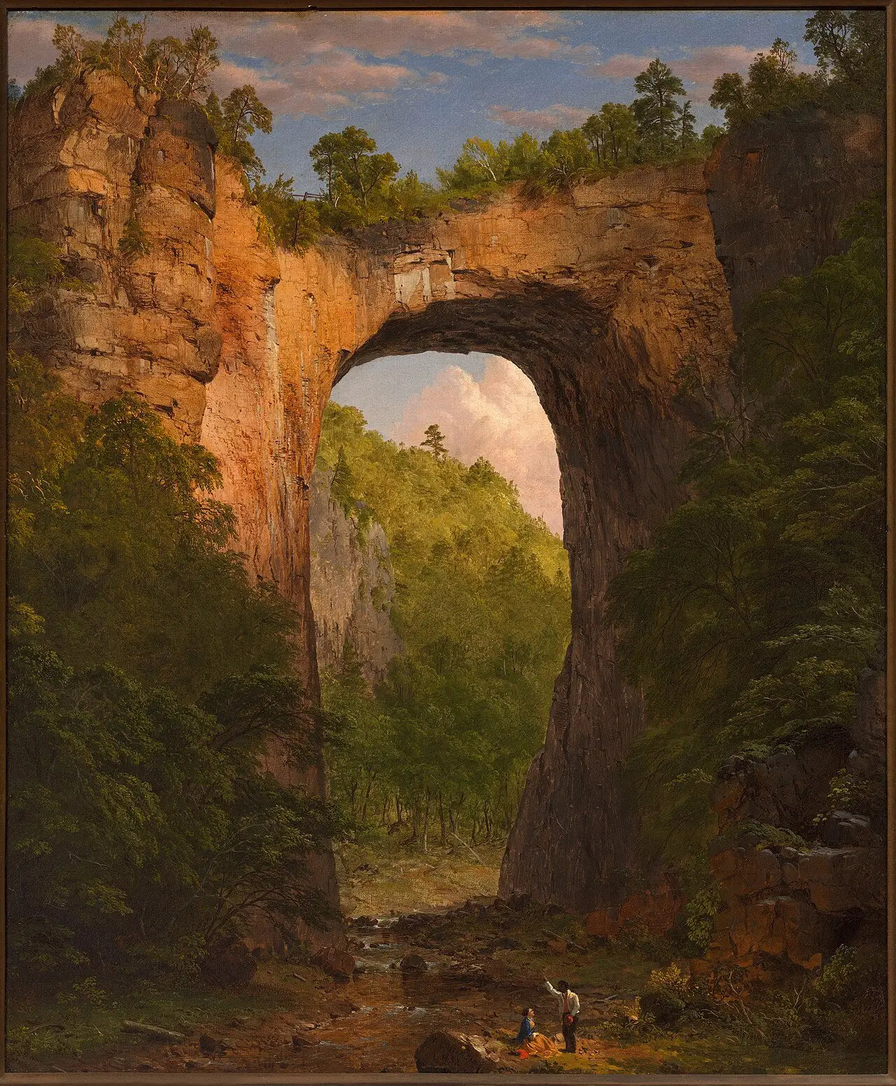 Pont Naturel, Virginie - Frederic Edwin Church image 1 copie peinte à la main à l’huile