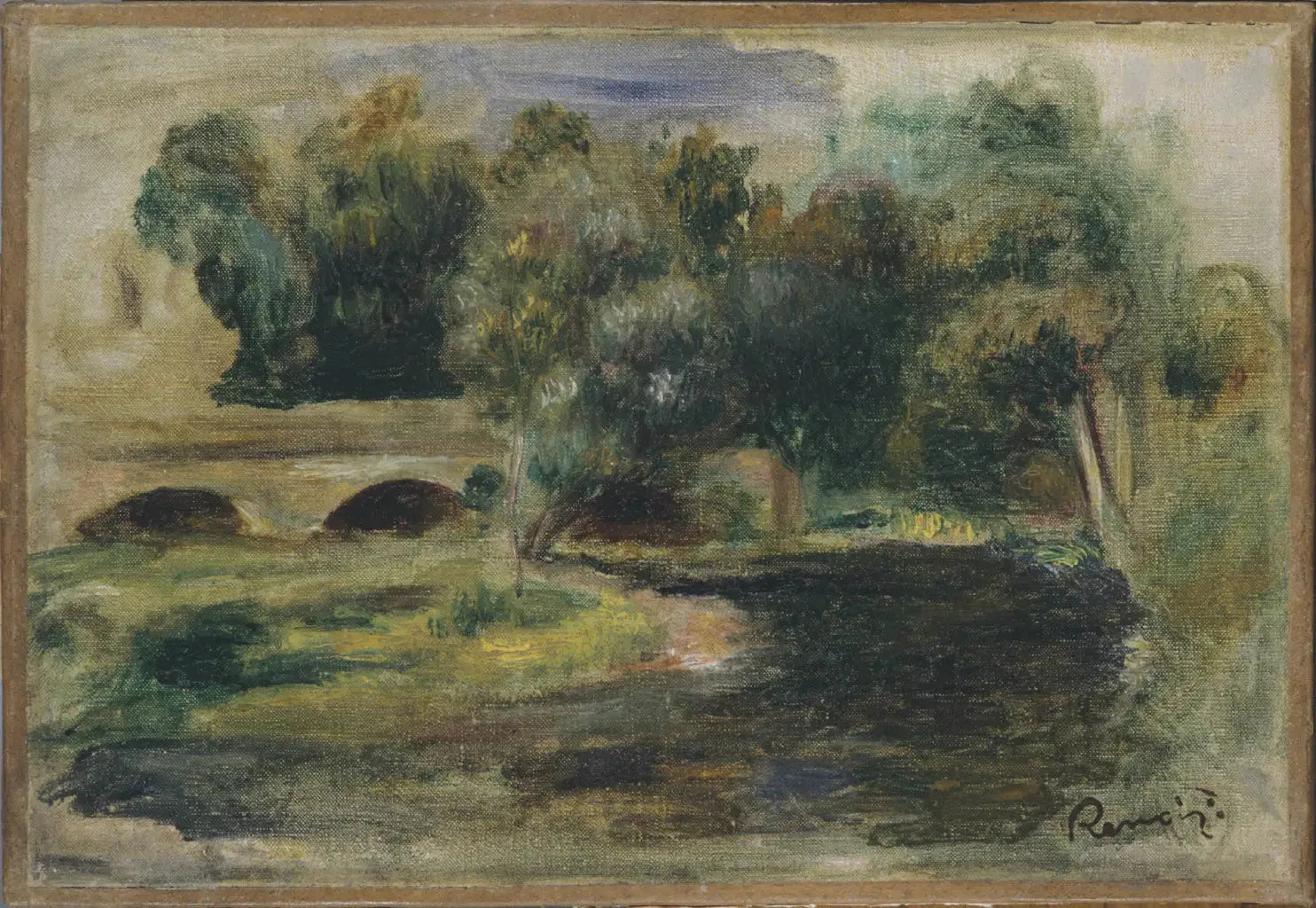 Pont sur une rivière - Pierre-Auguste Renoir image 1 reproduction réalisée par Alpha Reproduction