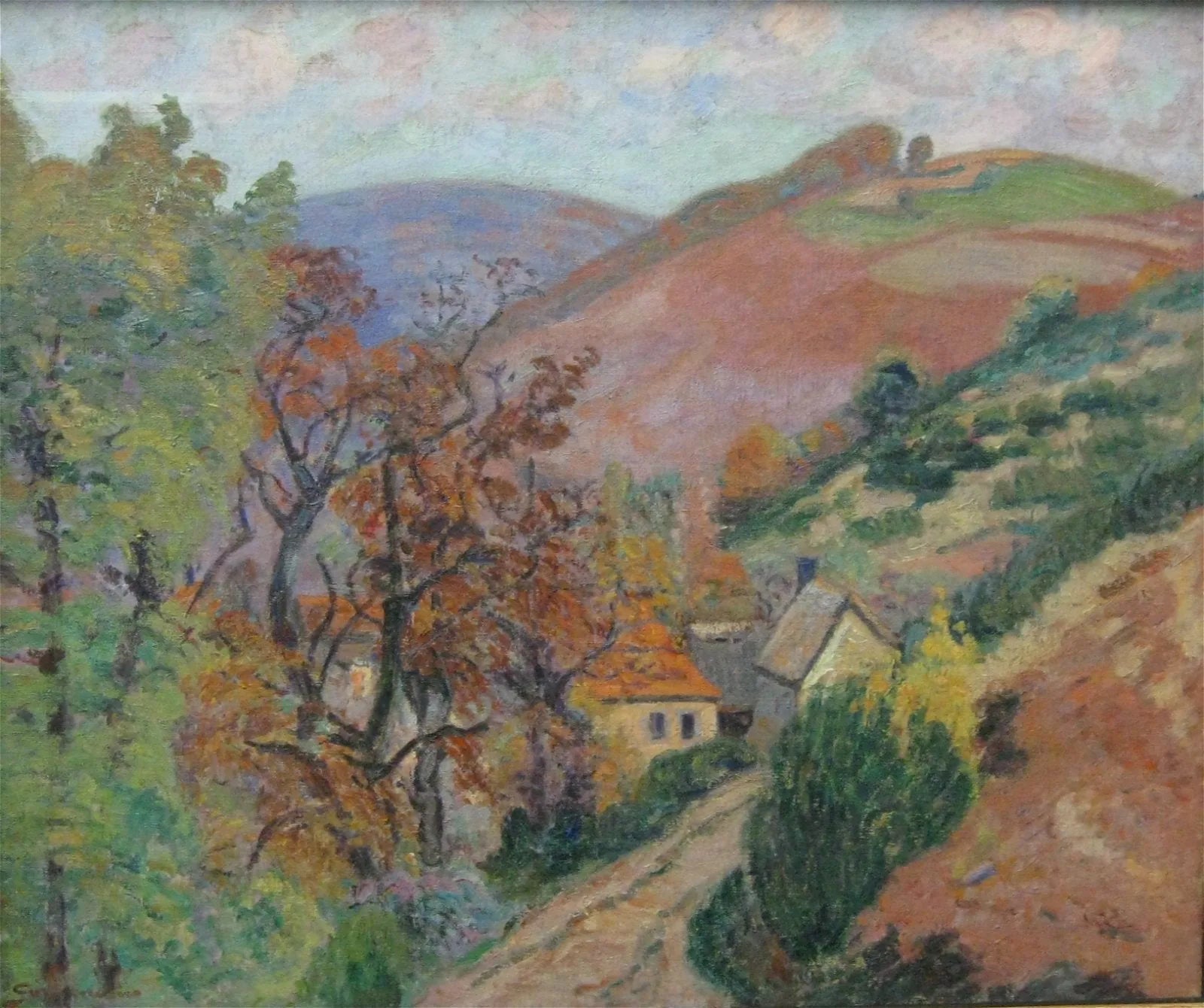 Pontgibaud, le Hameau de Peschadoire" - Armand Guillaumin image 1 copie peinte à la main à l’huile