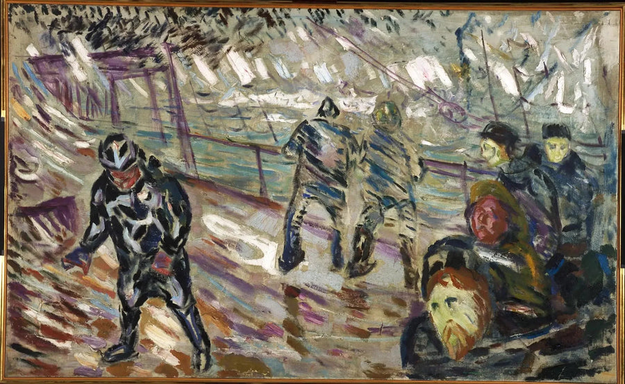 Ponton de navire dans la tempête - Edvard Munch