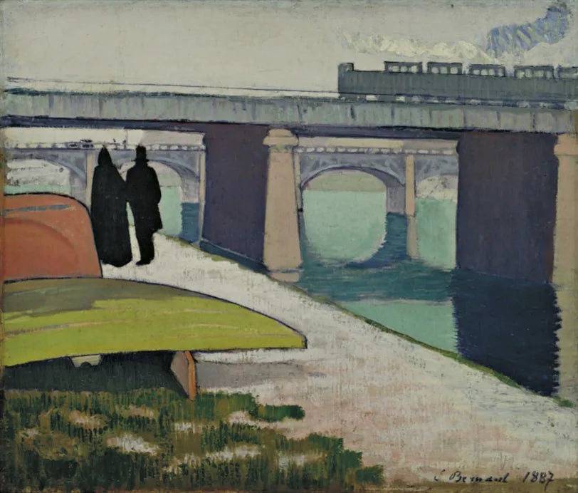 Ponts de fer à Asnières - Émile Bernard image 1 copie peinte à la main à l’huile
