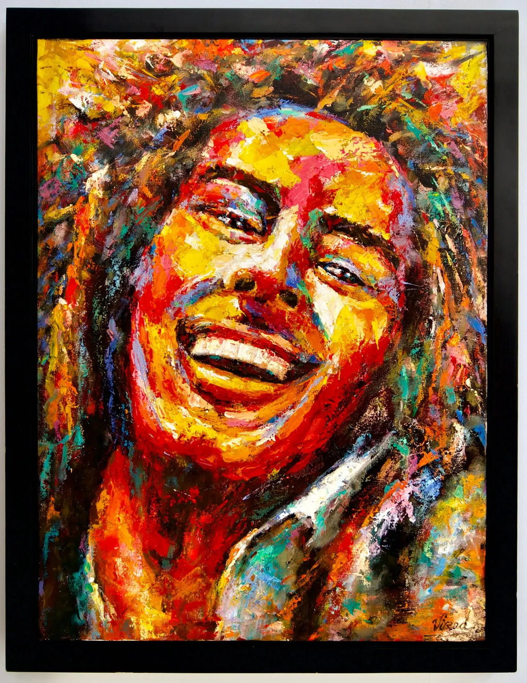 Pop Art Bob Marley | 60 x 80 cm image 1 reproduction artisanale de tableau