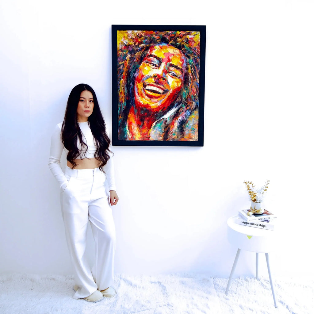 Pop Art Bob Marley | 60 x 80 cm image 2 copie peinte à la main à l’huile