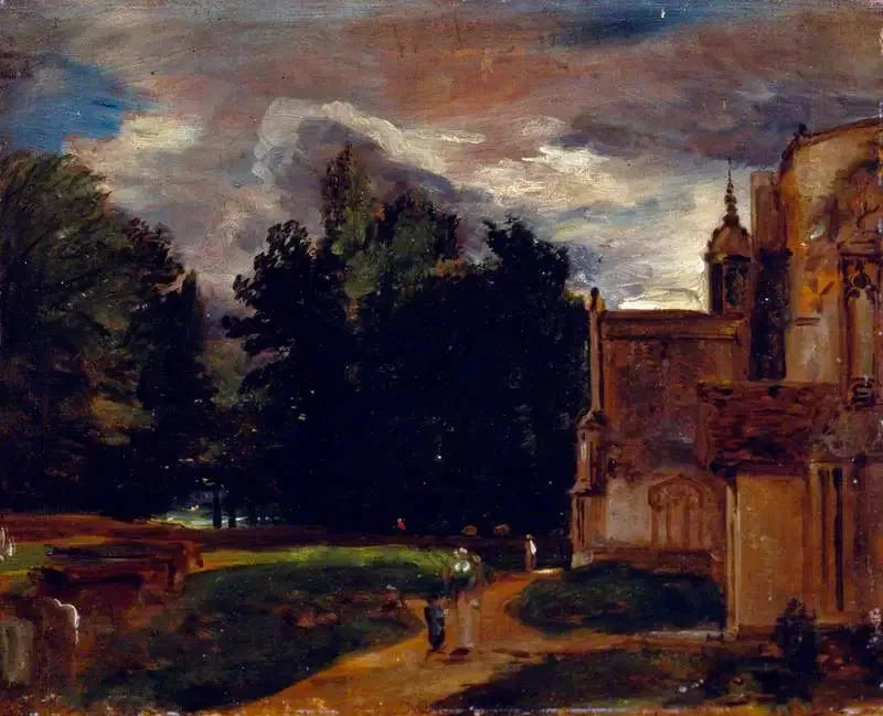 Porche de l'église d'East Bergholt - John Constable image 1 copie peinte à la main à l’huile