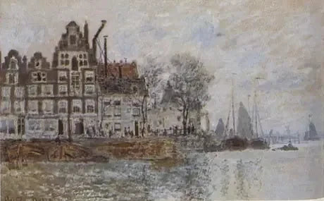 Порт Амстердама, близько 1873 - Клод Моне