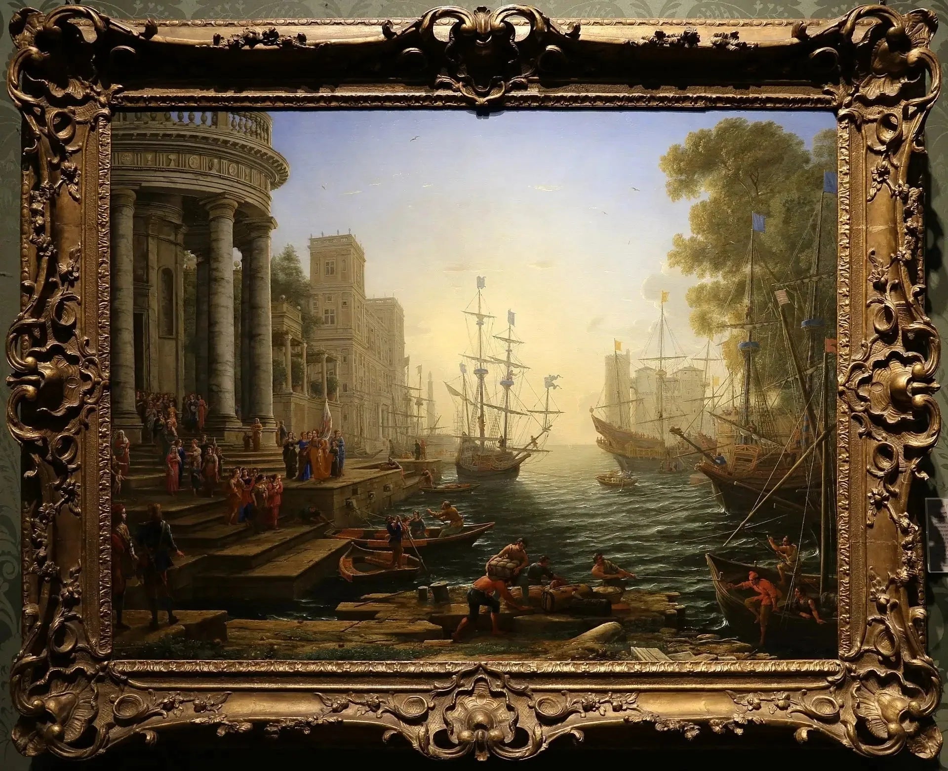 Port avec l'embarquement de Sainte Ursule - Claude Lorrain image 2 reproduction d’œuvre d’art à l’huile