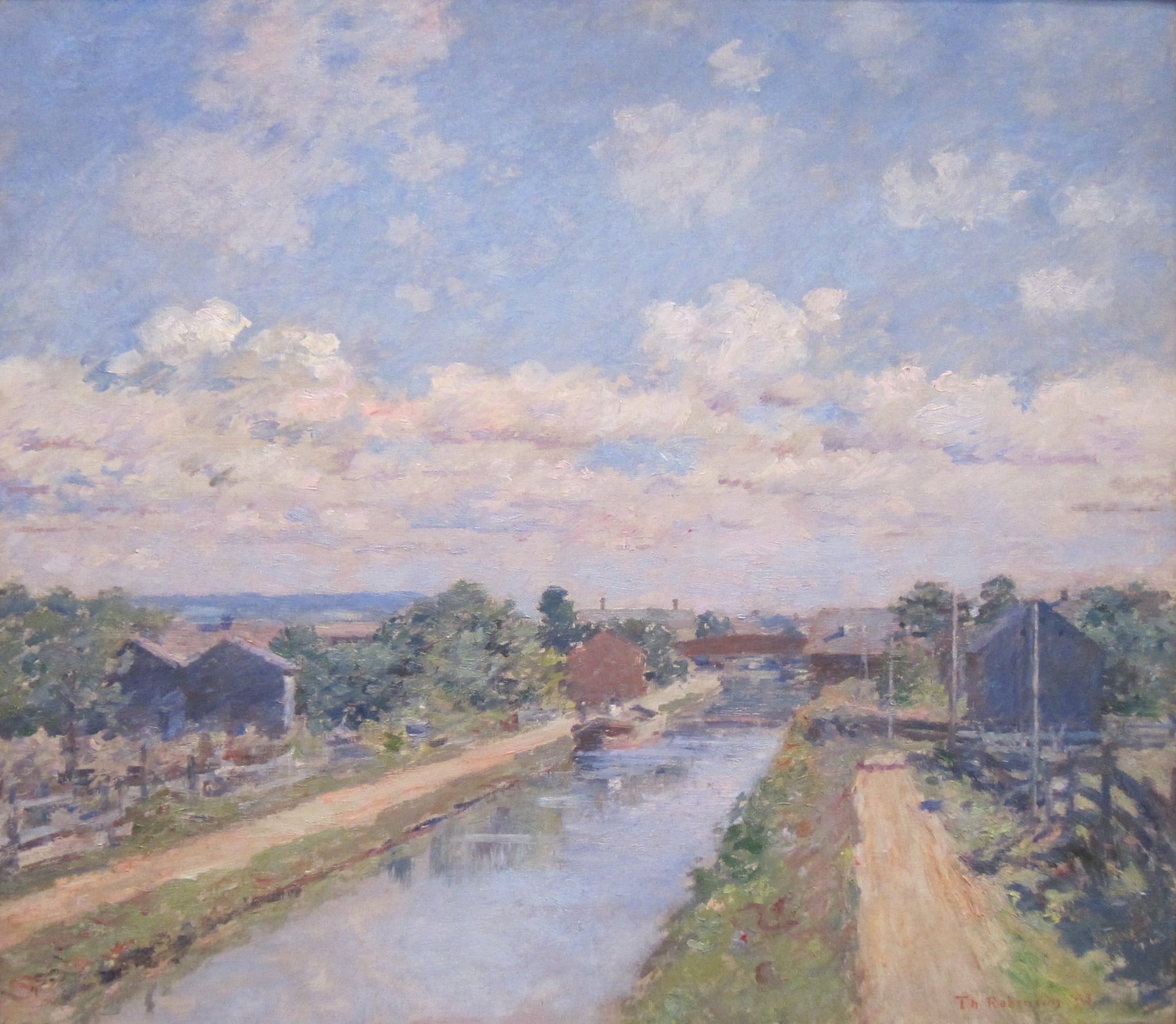 Port Ben, canal du Delaware et de l'Hudson - Theodore Robinson image 1 tableau peint à l’huile sur toile