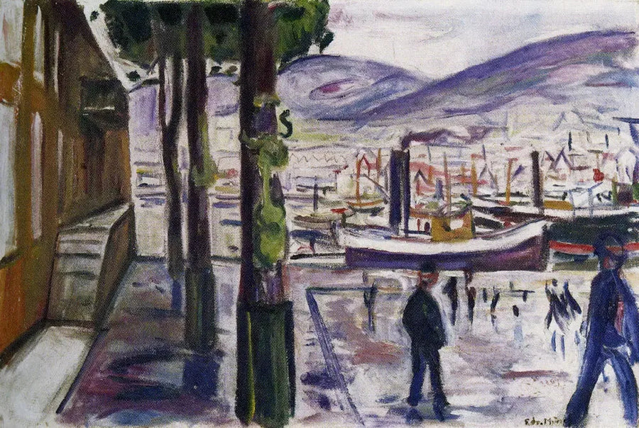 port de Bergen - Edvard Munch