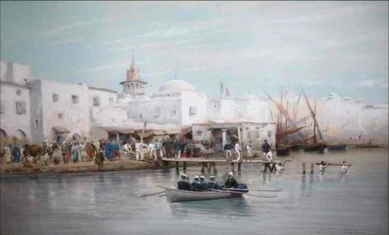 Port de Bizerte - Édouard Detaille image 1 reproduction d’œuvre d’art à l’huile