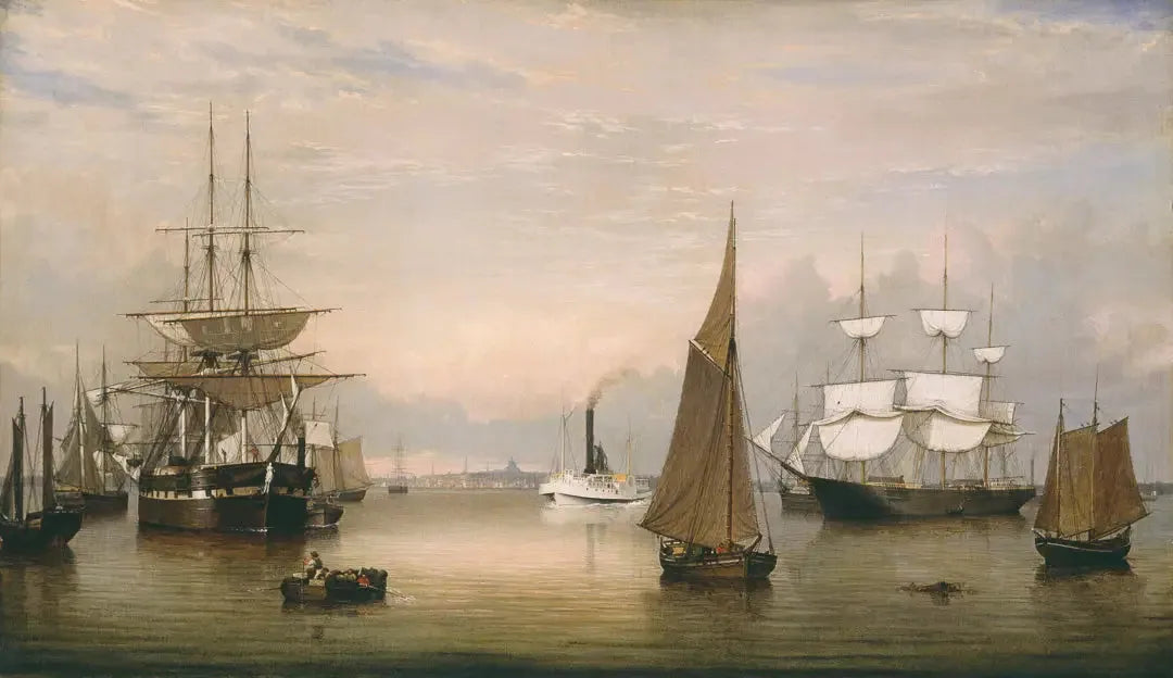 Port de Boston (1856) - Fitz Henry Lane image 1 reproduction artisanale de tableau