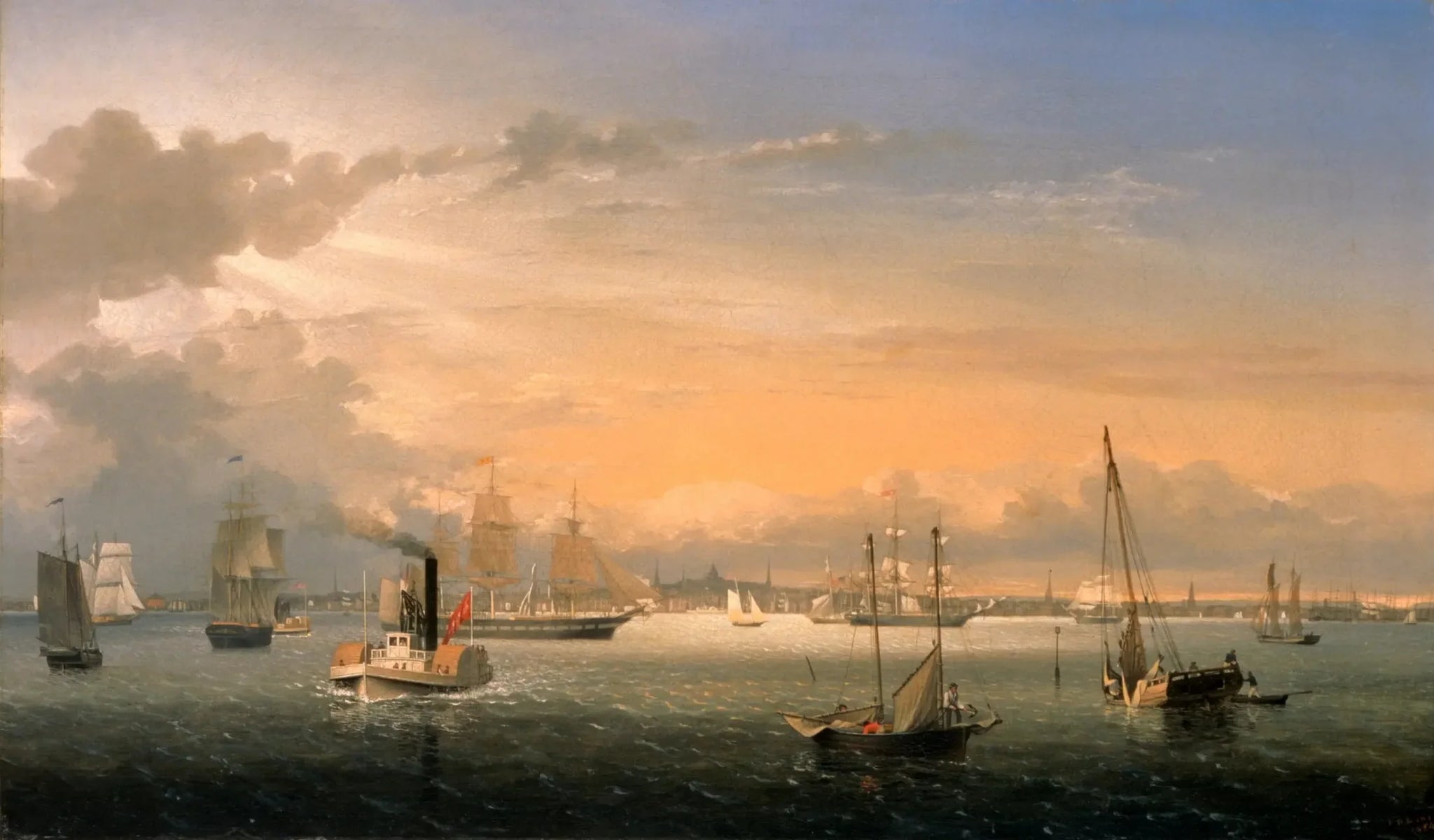 Port de Boston - Fitz Henry Lane image 1 tableau peint à l’huile sur toile