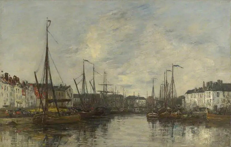 Port de Bruxelles - Eugène Boudin image 1 tableau peint à l’huile sur toile