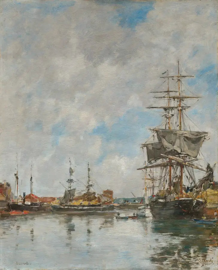 Port de Deauville - Eugène Boudin image 1 tableau peint à l’huile sur toile