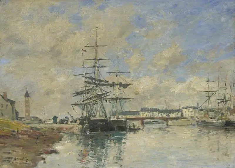 Port de Deauville - Eugène Boudin image 1 reproduction de peinture à l’huile